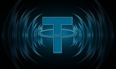 Bağlı sanal para birimi logosu. 3d illüstrasyon.