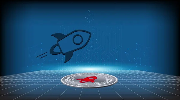 Звездный Виртуальный Валютный Логотип Чертежи — стоковое фото