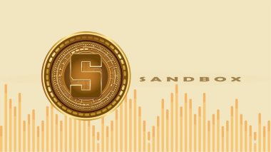 Soyut arkaplanda sanal para birimi logosu var. 3d illüstrasyon.