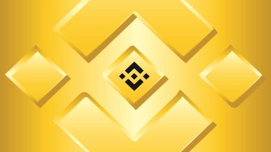 Binance sanal para birimi logosu. 3d illüstrasyon.