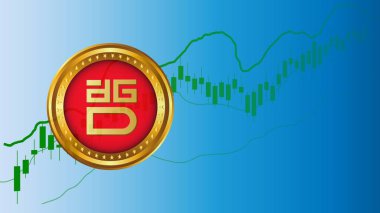 digix dao sanal para birimi görünümleri. 3d çizimler.