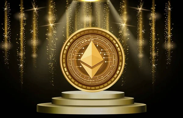 Ethereum Εικονικές Εικόνες Νόμισμα Εικονογραφήσεις — Φωτογραφία Αρχείου