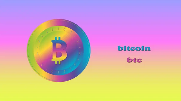 Логотип Віртуальної Валюти Bitcoin Ілюстрації — стокове фото