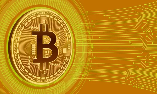 Λογότυπο Εικονικού Νομίσματος Bitcoin Εικονογραφήσεις — Φωτογραφία Αρχείου