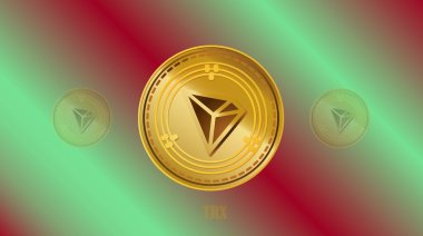Tron sanal para birimi logosu. 3d illüstrasyon.
