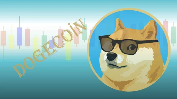 Doge Érme Virtuális Valuta Képek Illusztrációk — Stock Fotó