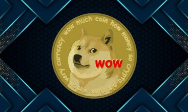 doge coin sanal para birimi görüntüleri. 3d illüstrasyon.