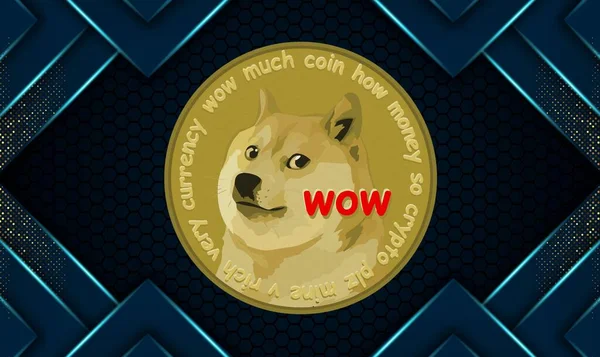 Doge Coin Virtual Currency Images Illustrations — Stock Photo, Image