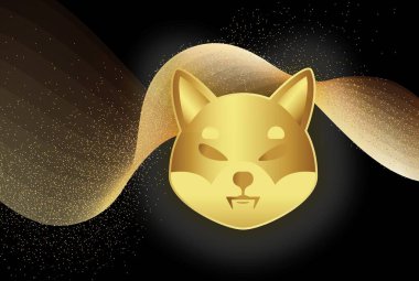 Shiba renkli arka planda sanal para birimi görselleri. 3d illüstrasyon.