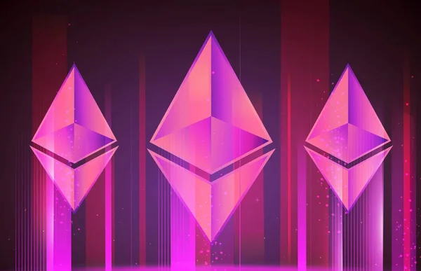 Ethereum Virtuális Valuta Képek Illusztrációk — Stock Fotó