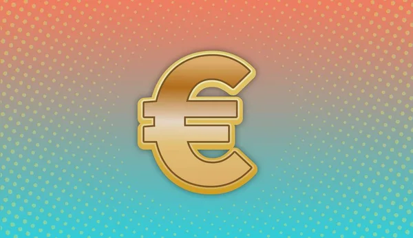 Logotipos Finanças Euro Símbolo Moeda Ilustrações — Fotografia de Stock