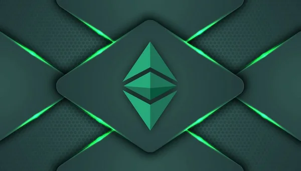 Зображення Віртуальної Валюти Ethereum Ілюстрації — стокове фото