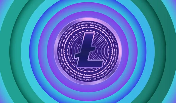 Виртуальной Валюты Litecoin Чертежи — стоковое фото
