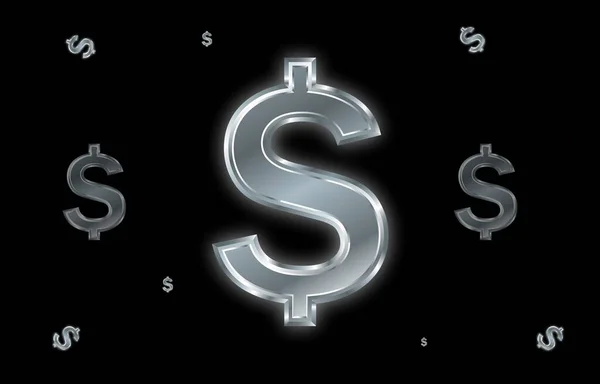 通貨のロゴ ドルとユーロの通貨のロゴ 3Dイラスト — ストック写真