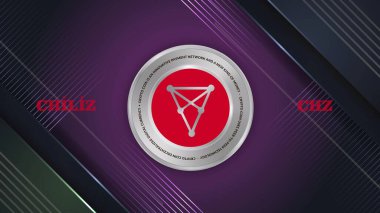Chiliz sanal para birimi görüntüsü. 3d illüstrasyon