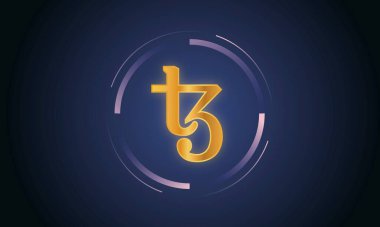 Teos sanal para birimi görüntüleri. 3d illüstrasyon