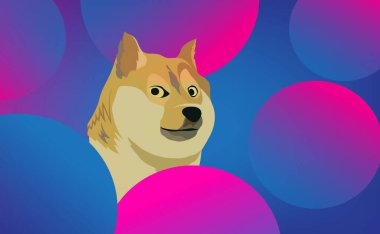 doge coin sanal para birimi görüntüleri. 3d illüstrasyon.