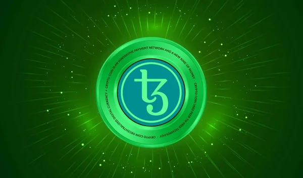 Tezos Virtuális Valuta Képek Rajzok — Stock Fotó