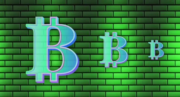 Imagens Logotipo Bitcoin Fundo Digital Ilustrações — Fotografia de Stock