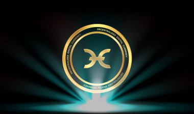 Sanal sanal para birimi görüntüleri. 3d illüstrasyon.