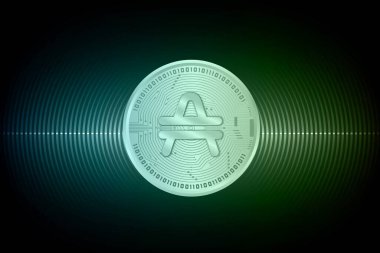 Sanal para birimi logosu. 3d illüstrasyon.