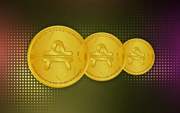 仮想通貨のロゴをアンプ 3Dイラスト — ストック写真