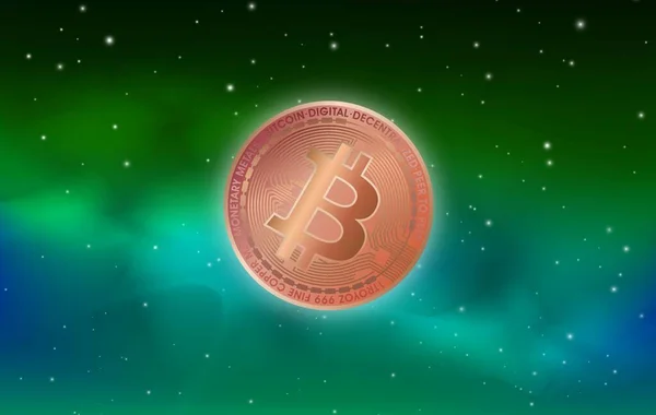 Imagens Logotipo Bitcoin Fundo Digital Ilustrações — Fotografia de Stock