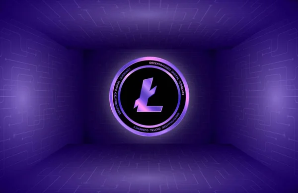 Synpunkter Litecoin Virtuell Valuta Illustration — Stockfoto