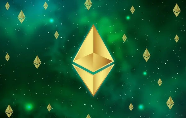 Ethereum Virtuele Valuta Beelden Illustraties — Stockfoto