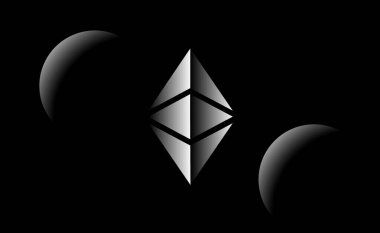 ethereum sanal para birimi görüntüleri. 3d illüstrasyon.