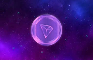 Tron sanal para birimi logosu. 3d illüstrasyon.
