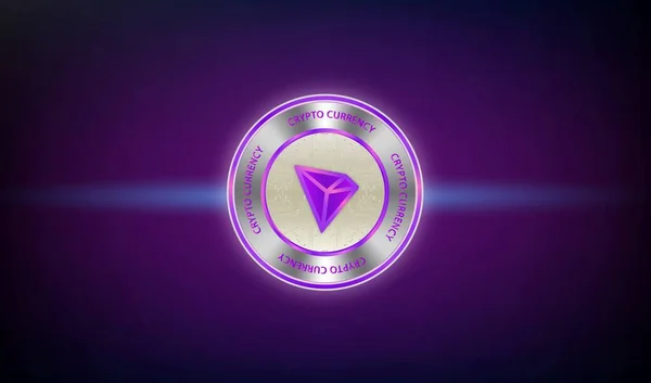 Logo Monedei Virtuale Tron Ilustrații — Fotografie, imagine de stoc