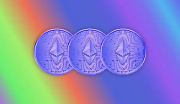 Зображення Віртуальної Валюти Ethereum Ілюстрації — стокове фото