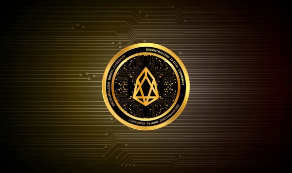 Зображення Віртуальної Валюти Eos Ілюстрації — стокове фото