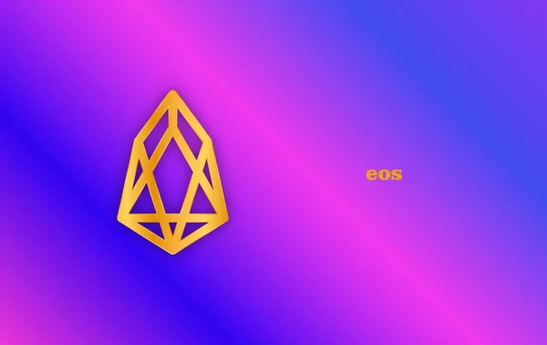 Eos Изображения Виртуальной Валюты Иллюстрации — стоковое фото