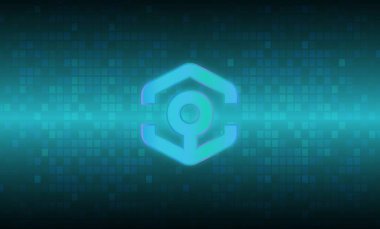 Ankr sanal para biriminin dijital arka plandaki görüntüsü. 3d illüstrasyon.