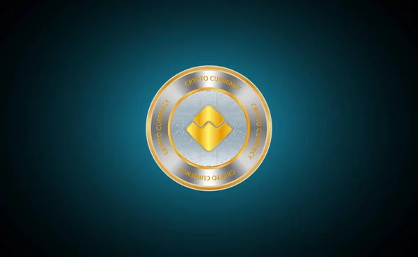 Image Waves Coin Virtual Currency Digital Background Illustrations — Stock Photo, Image