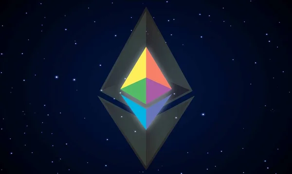 Ethereum Virtual Currency Images Illustrations — Stock Photo, Image