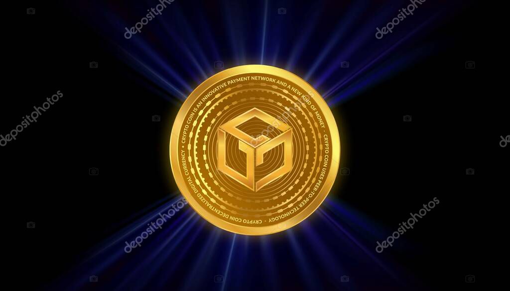 Gala virtual currency logo images. 3d illustration.