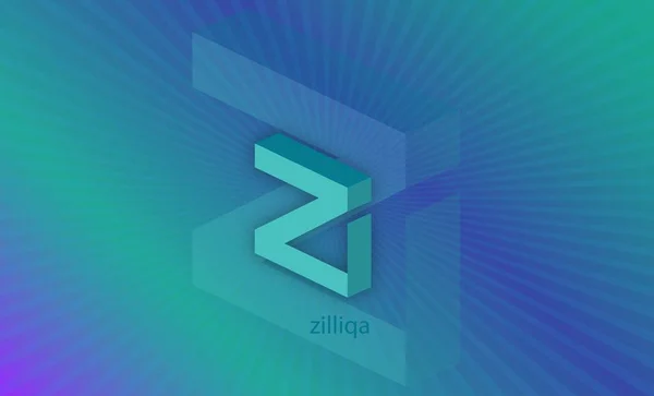 Zilliqa Virtuelle Währung Bilder Abbildungen — Stockfoto