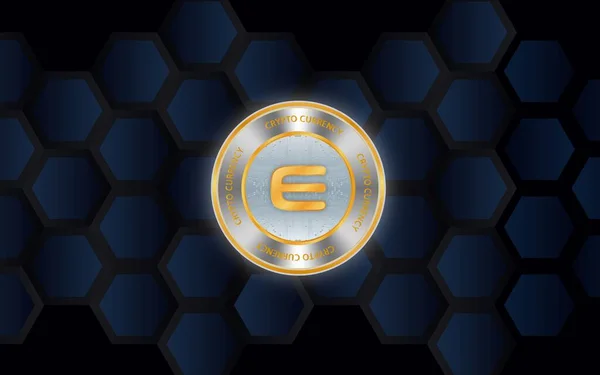 Digitale Achtergrond Afbeelding Van Enjin Virtuele Valuta Illustratie — Stockfoto