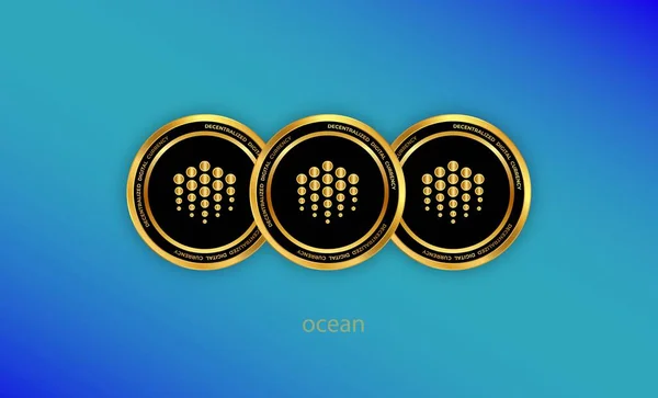 Ocean Virtuaalinen Valuutta Logo Kuvia Kuva — kuvapankkivalokuva