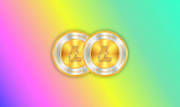 Views Litecoin Virtual Currency Illustration — Stock Photo, Image