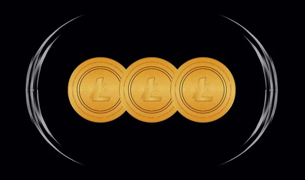 Απόψεις Του Εικονικού Νομίσματος Litecoin Εικονογράφηση — Φωτογραφία Αρχείου