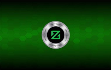 Zcoin sanal para birimi görüntüsü. 3d illüstrasyon