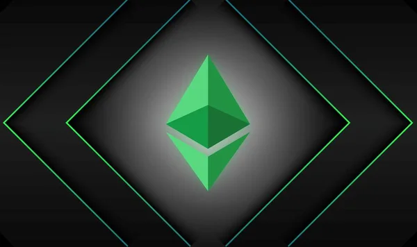 Gambar Mata Uang Virtual Ethereum Ilustrasi — Stok Foto