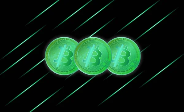 Images Logo Bitcoin Sur Fond Numérique Illustrations — Photo