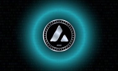 Çığ dijital arkaplanda sanal para birimi görüntüsü. 3d illüstrasyon.