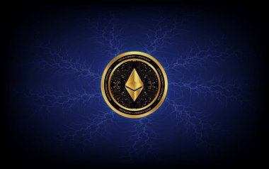 ethereum sanal para birimi görüntüleri. 3d illüstrasyon.