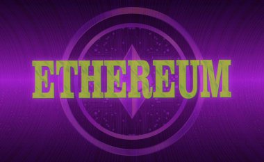 ethereum sanal para birimi görüntüleri. 3d illüstrasyon.